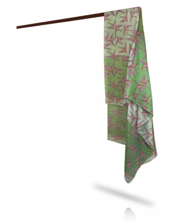 Палантин Женский SN40-OISEAUX/BLEU.CIEL